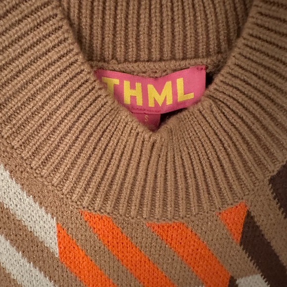 THML Tan, Brown, Beige, Orange Knit Sweater - NWT - Size Small - Picture 4 of 8